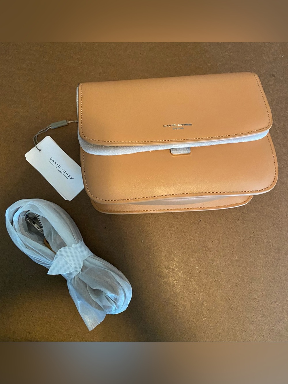 David Jones Peach Mini Shoulder Bag